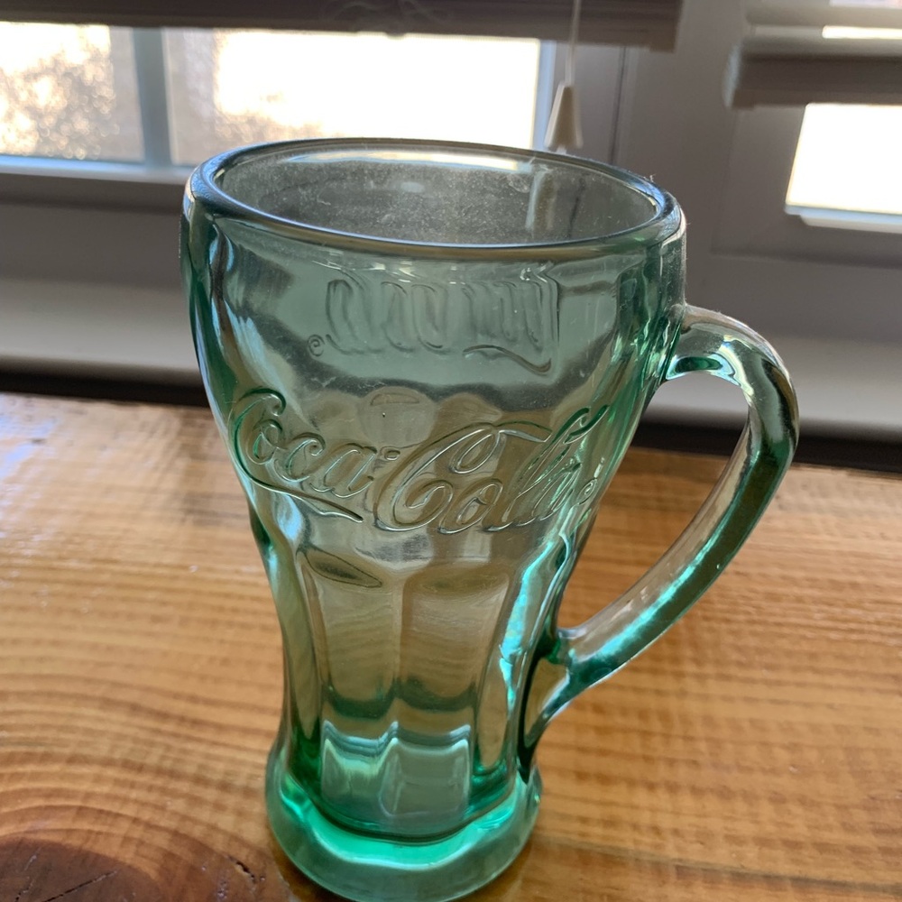 Coca-Cola Green Glass Mug